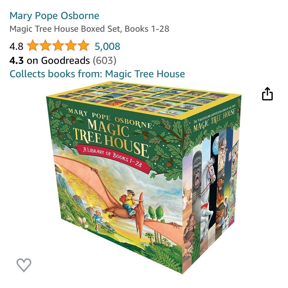 Magic Treehouse boxed set 1-28 books. Good used condition.
